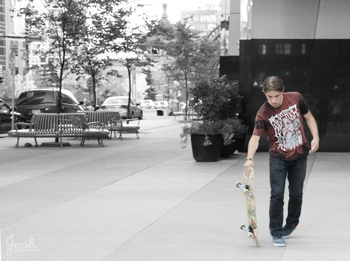 Downtown Skateboarder 2